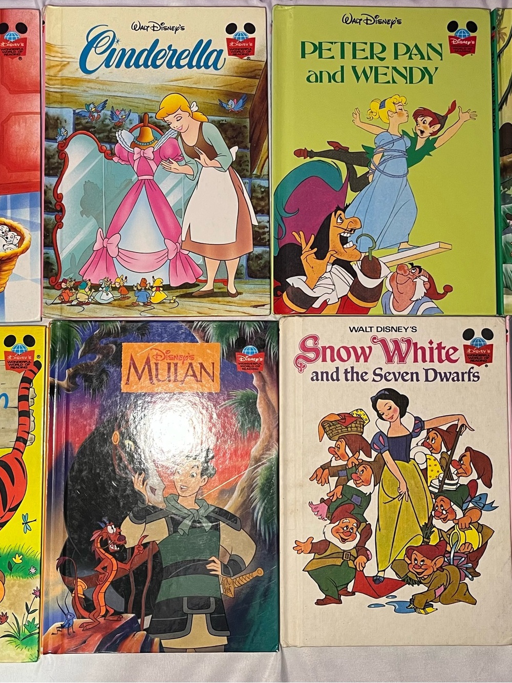 Vintage Walt Disney Wonderful World of Reading Hardcover Books Lot of 8